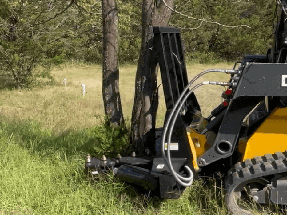 Maxx Attachments 20″ Ranch Axe Tree Shear with Brushrack Skid Steer Attachment 7434D1