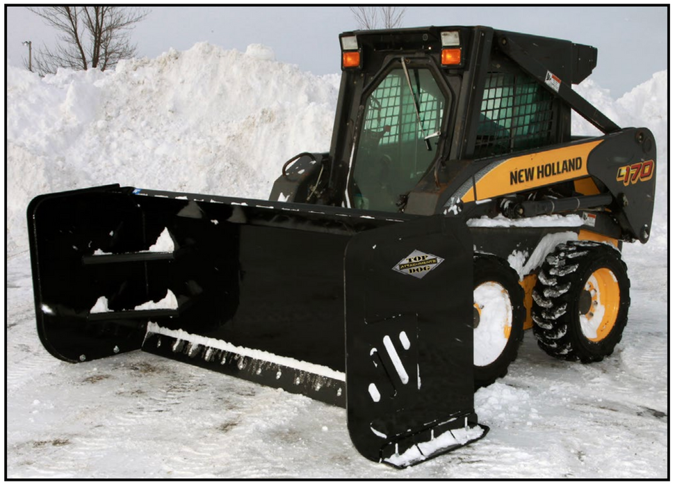 Top Dog Attachments 72” Snow Pusher – Compact Skid Steer Snow Plow Attachment