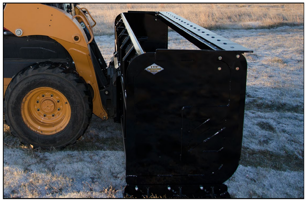 Top Dog Attachments 72” Snow Pusher – Compact Skid Steer Snow Plow Attachment