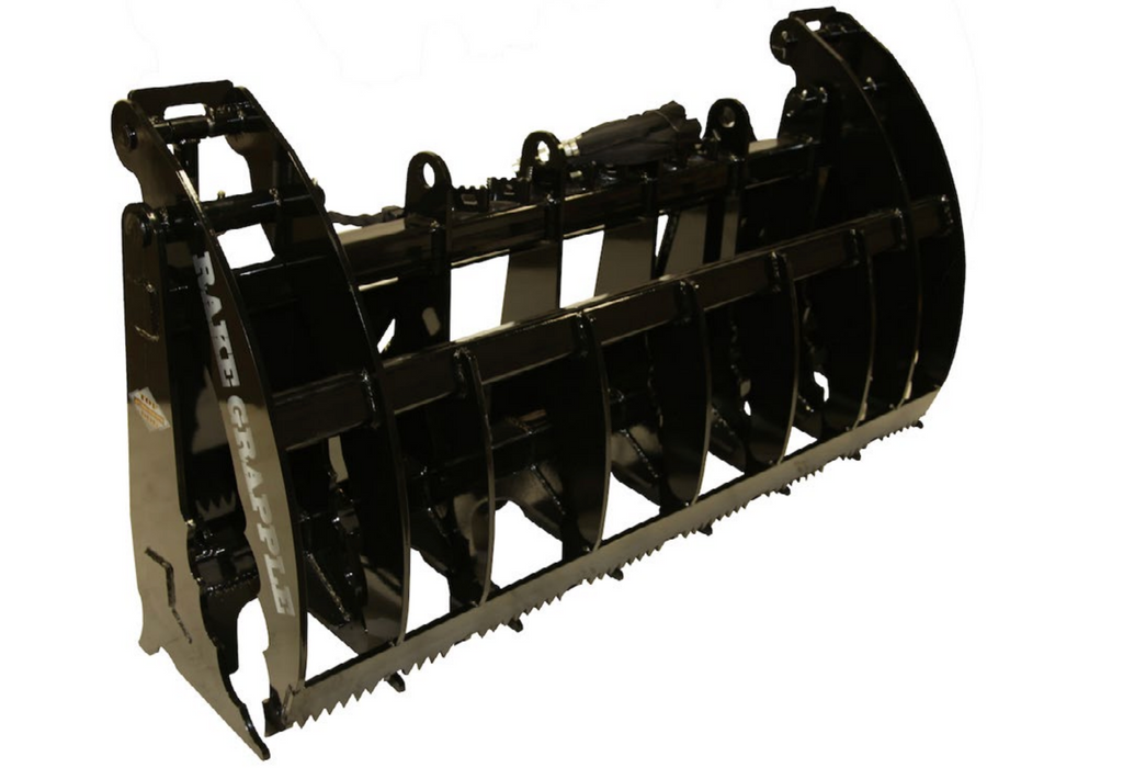 72” Rake Grapple Attachment for Skid Steer & Tractors Heavy Duty Root & Brush Grapple