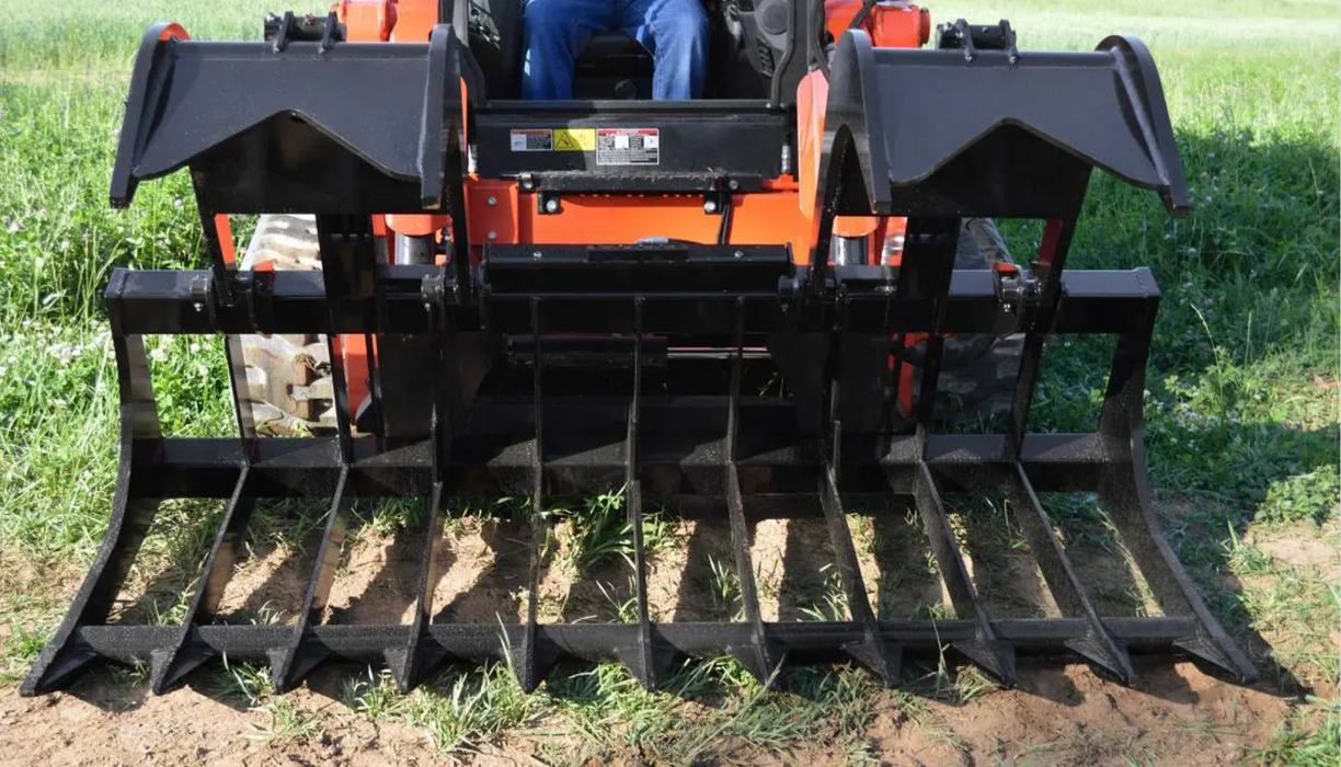 78” Heavy Duty Root Grapple for Skid Steer | XHD Attachment (75–120 HP)