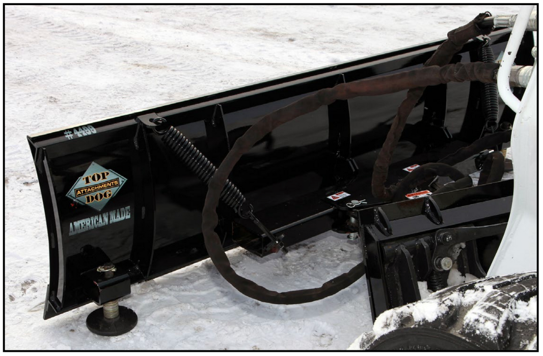 Top Dog Attachments 90” Hydraulic Snow Blade Skid Steer Attachment Snow Plow
